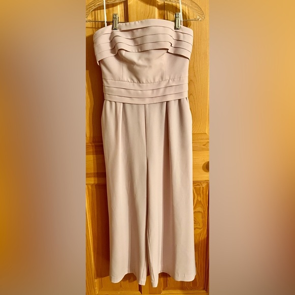 C/MEO Collective XS Strapless Pink Zip Romper Jumpsuit Chic Evening Cocktail - Picture 4 of 16